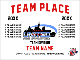 2026 CUHL TEAM BANNER 11 X 15 MINIMUM ORDER 8 BANNERS PER ORDER-ANY SIZE