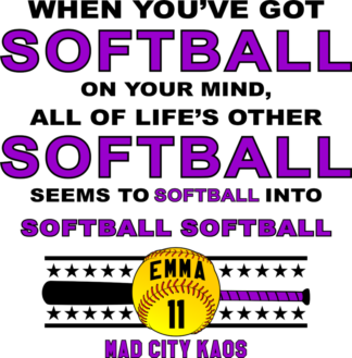 SB10 SOFTBALL ON YOUR MIND