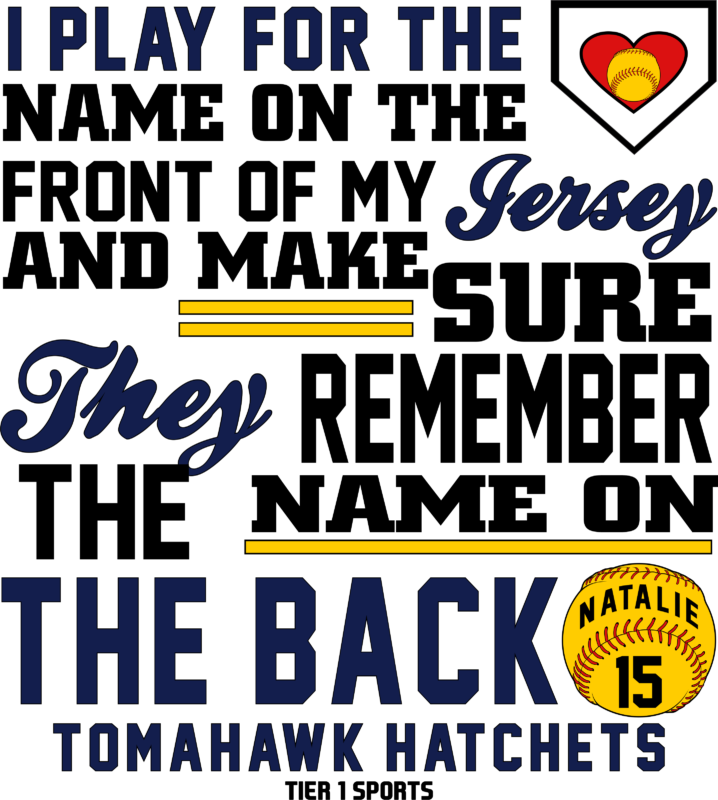 SB11 NAME ON THE FRONT OF MY JERSEY