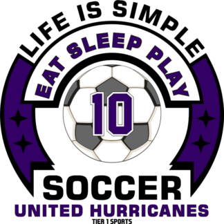 SOC20 LIFE IS SIMPLE EAT SLEEP PLAY SOCCER