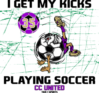 SOC7 I GET MY KICKS PLAYING SOCCER