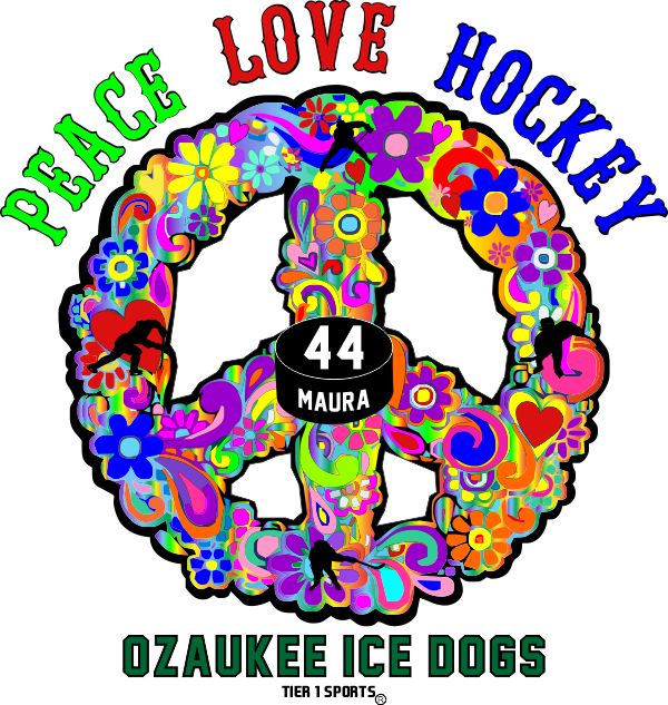 HOC37 PEACE LOVE HOCKEY