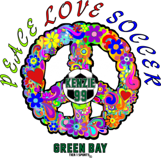 SOC39 PEACE LOVE SOCCER