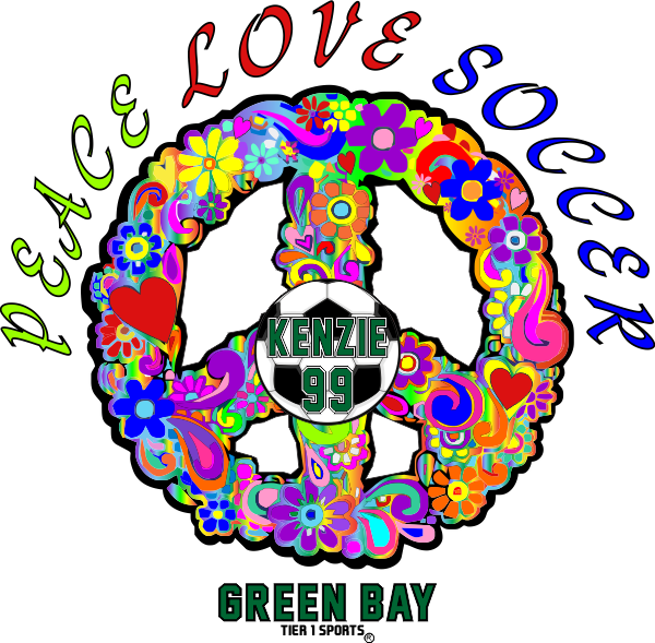 SOC39 PEACE LOVE SOCCER