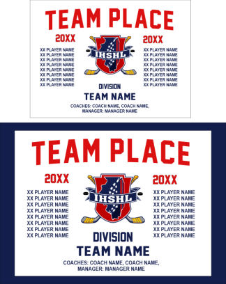 2026 IHSHL Team Banners-MINIMUM ORDER 8 BANNERS PER ORDER-ANY SIZE