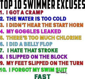 SWIM21 TOP 10 SWIMMER EXCUSES
