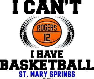 BASKET 12 I CANT I HAVE BASKETBALL