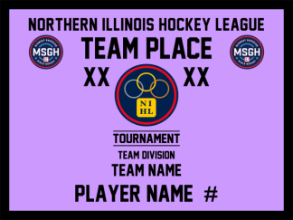 2026  NIHL GIRLS HOCKEY INDIVIDUAL PLAYER BANNER 13X17