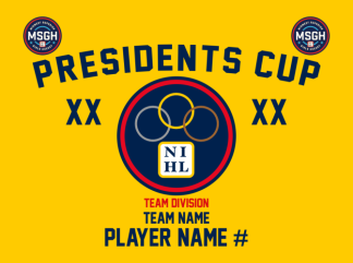 2026 NIHL GIRLS PRESIDENTS CUP HOCKEY INDIVIDUAL PLAYER BANNER 11 X 15