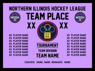2026 NIHL GIRLS HOCKEY TEAM BANNER 13X17  MINIMUM ORDER 8 BANNERS PER ORDER-ANY SIZE